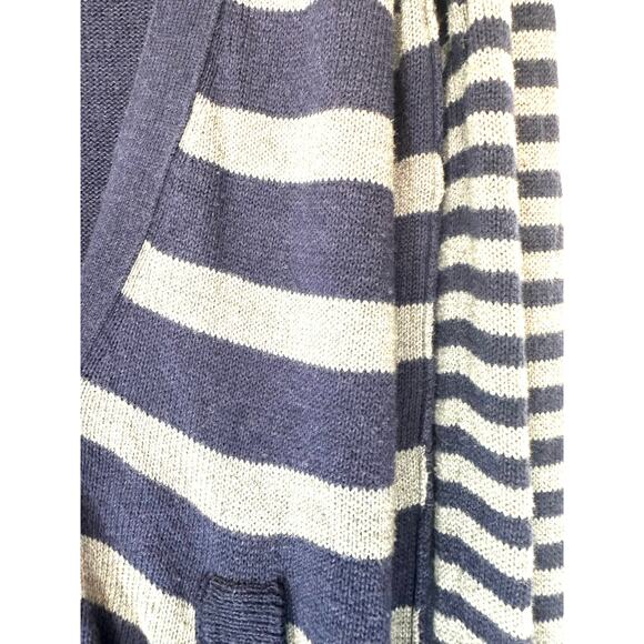 American Eagle Blue Gray Y2K Striped V-Neck Button Front Cardigan Size Medium - Picture 4 of 12